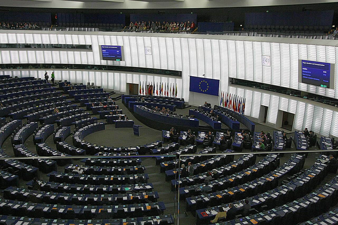 The European Parliament chamber in Strasbourg, where MEPs adopted the Zambia resolution
