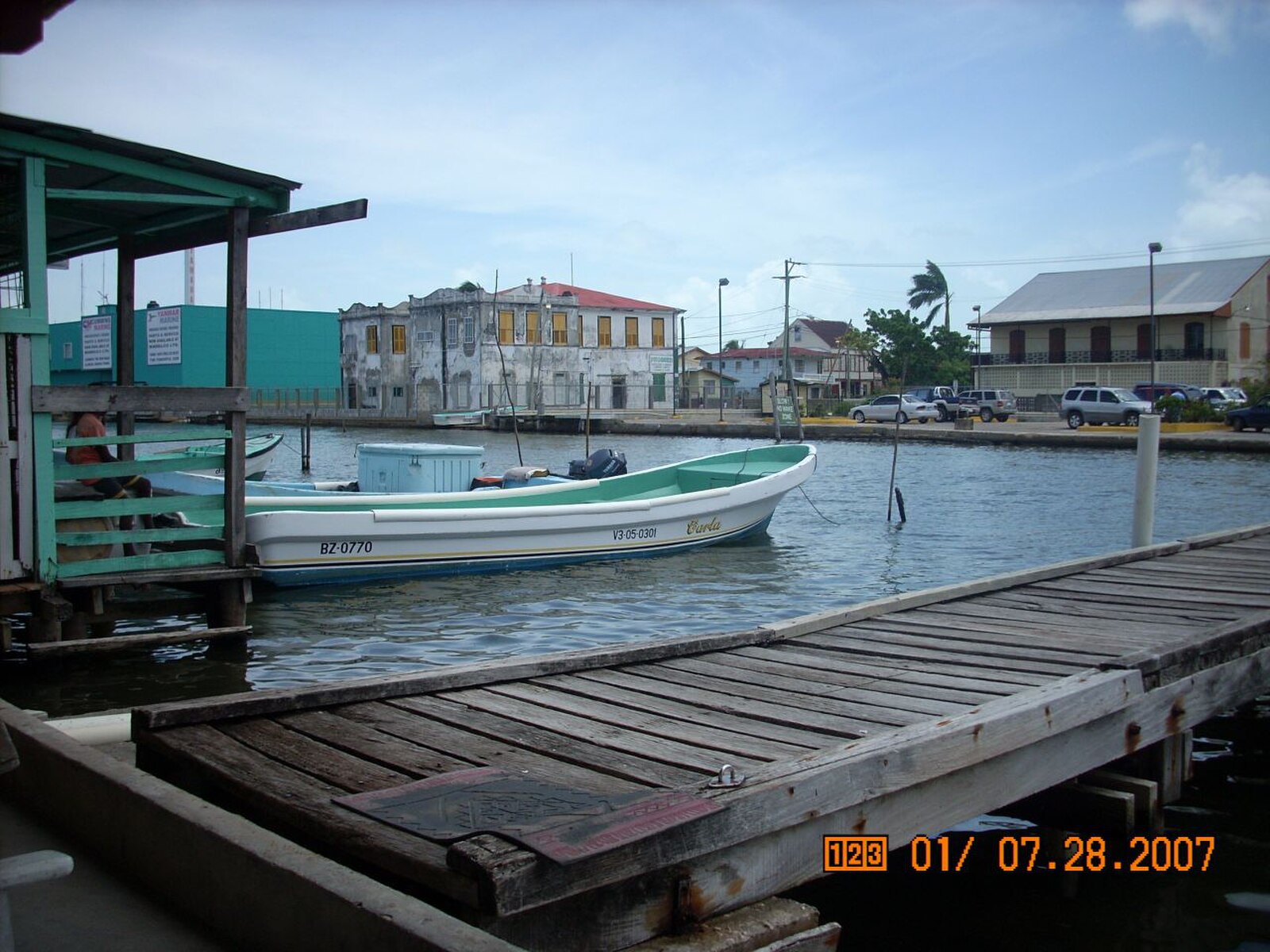 Belize City waterfront harbour