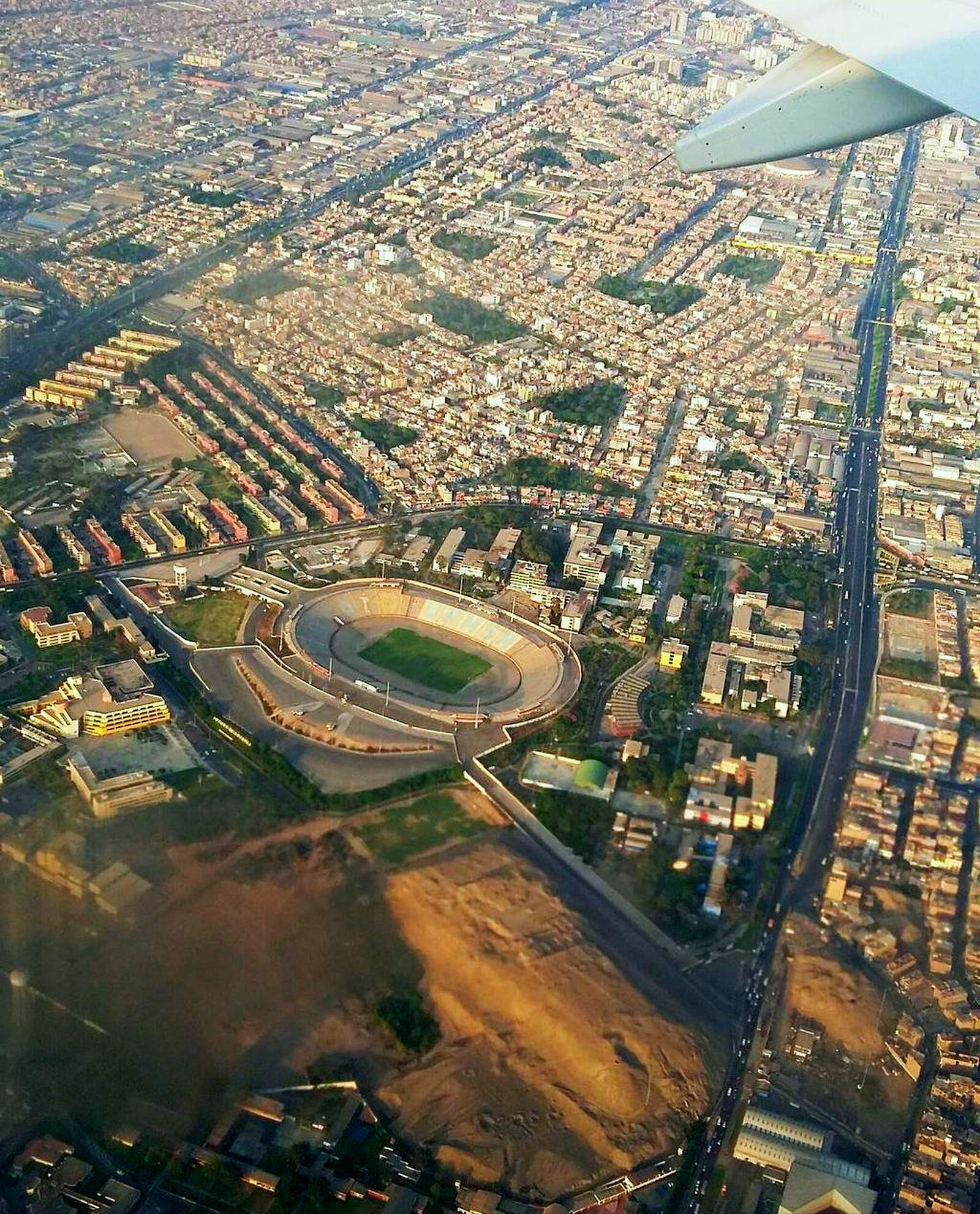 Aerial view of the National University of San Marcos campus in Lima