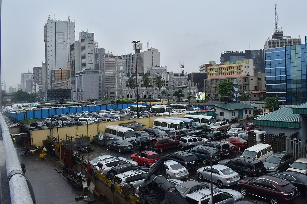 Office towers on the Marina in Lagos Island, the business district behind the Oando cross-border listing