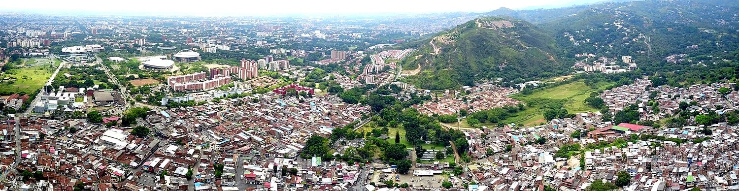 A panoramic view over Cali, capital of Valle del Cauca in south-west Colombia