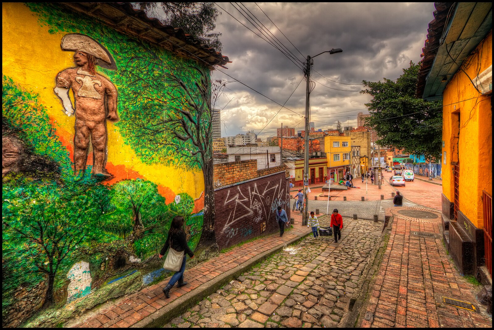 La Candelaria historic district Bogota Colombia