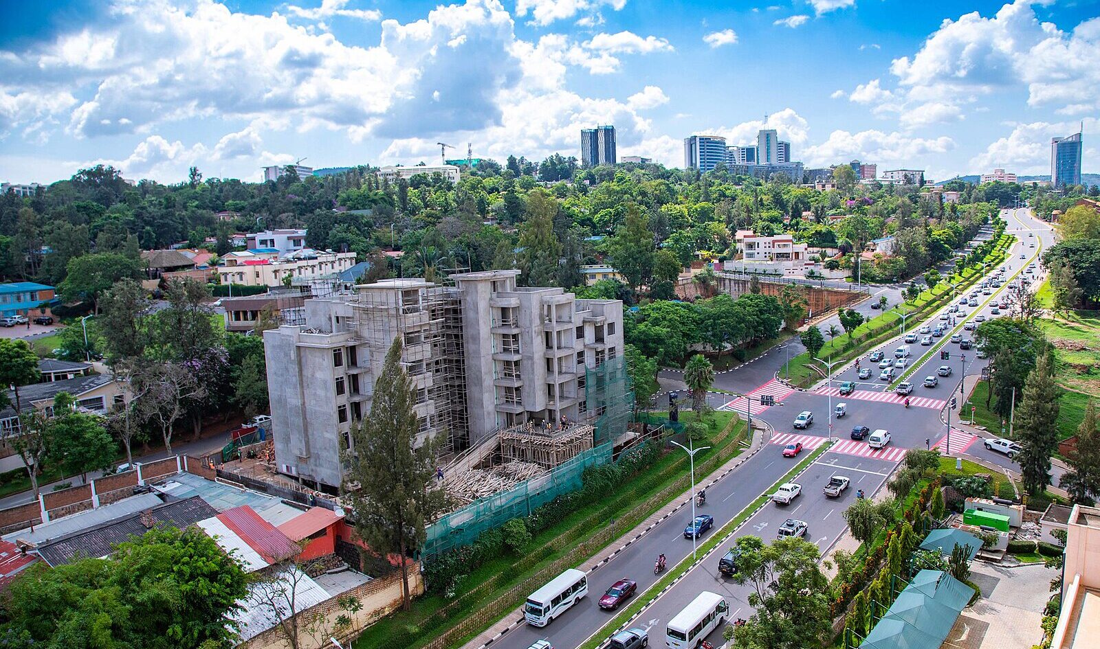 Kigali city street Rwanda