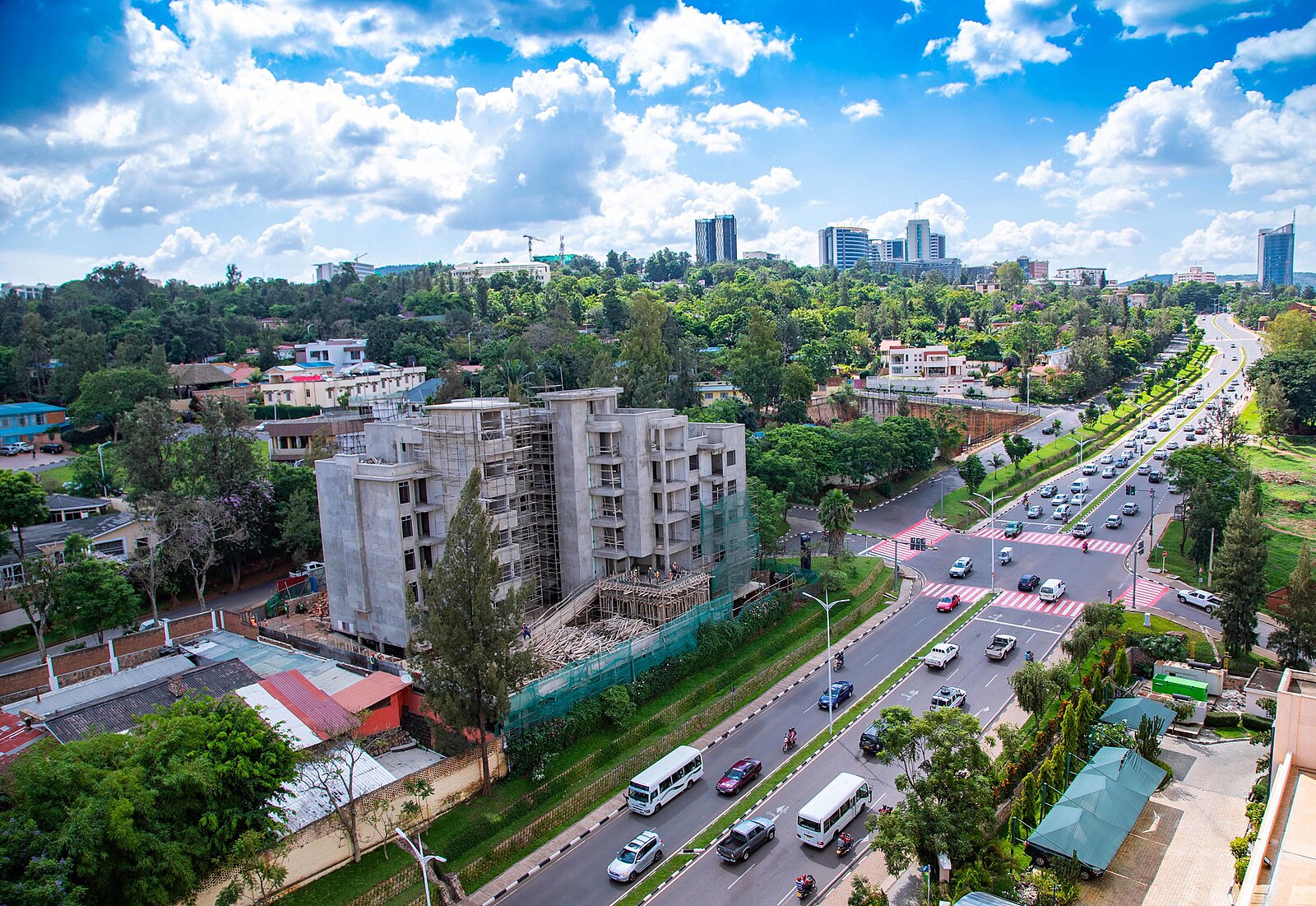 Kigali city street Rwanda