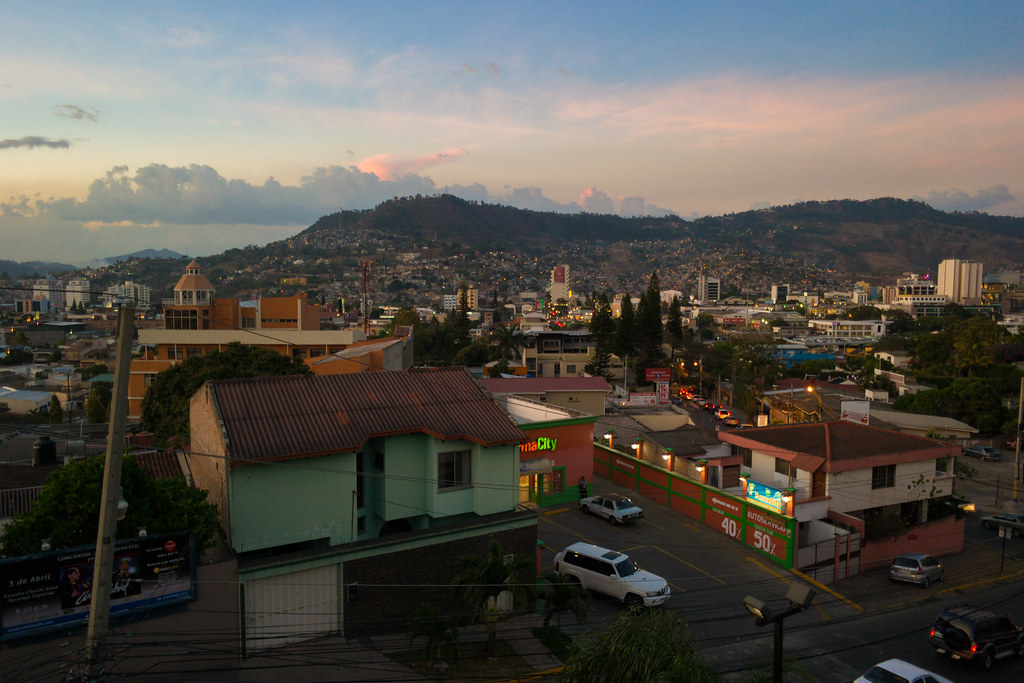 Tegucigalpa at sunset, capital of Honduras where Salvador Nasralla was fined