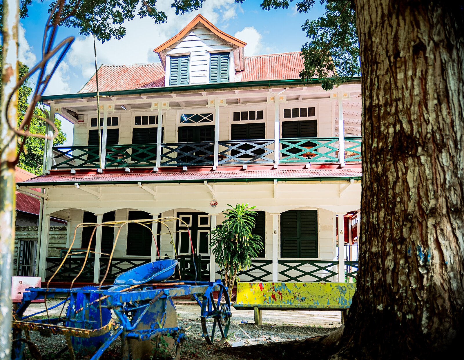 Historic wooden house Paramaribo Suriname