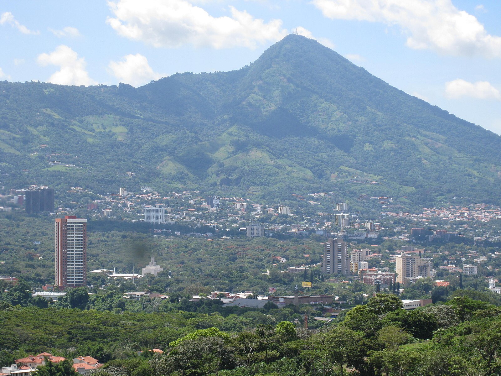 San Salvador volcano city view El Salvador