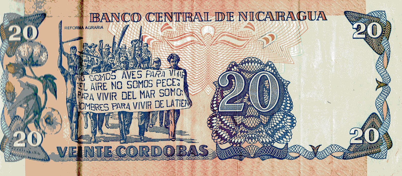 Nicaragua cordoba banknote