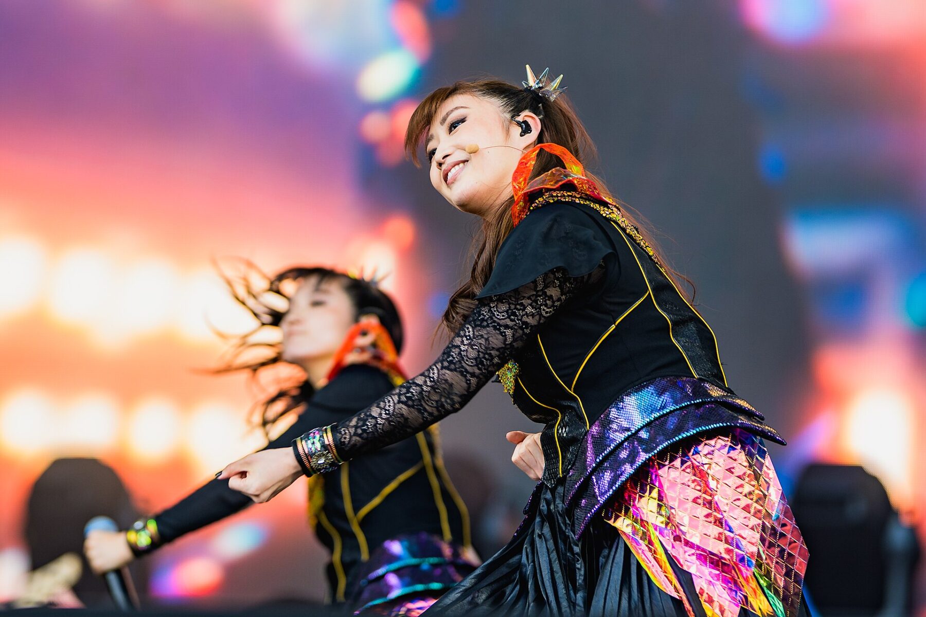 Babymetal performing on stage