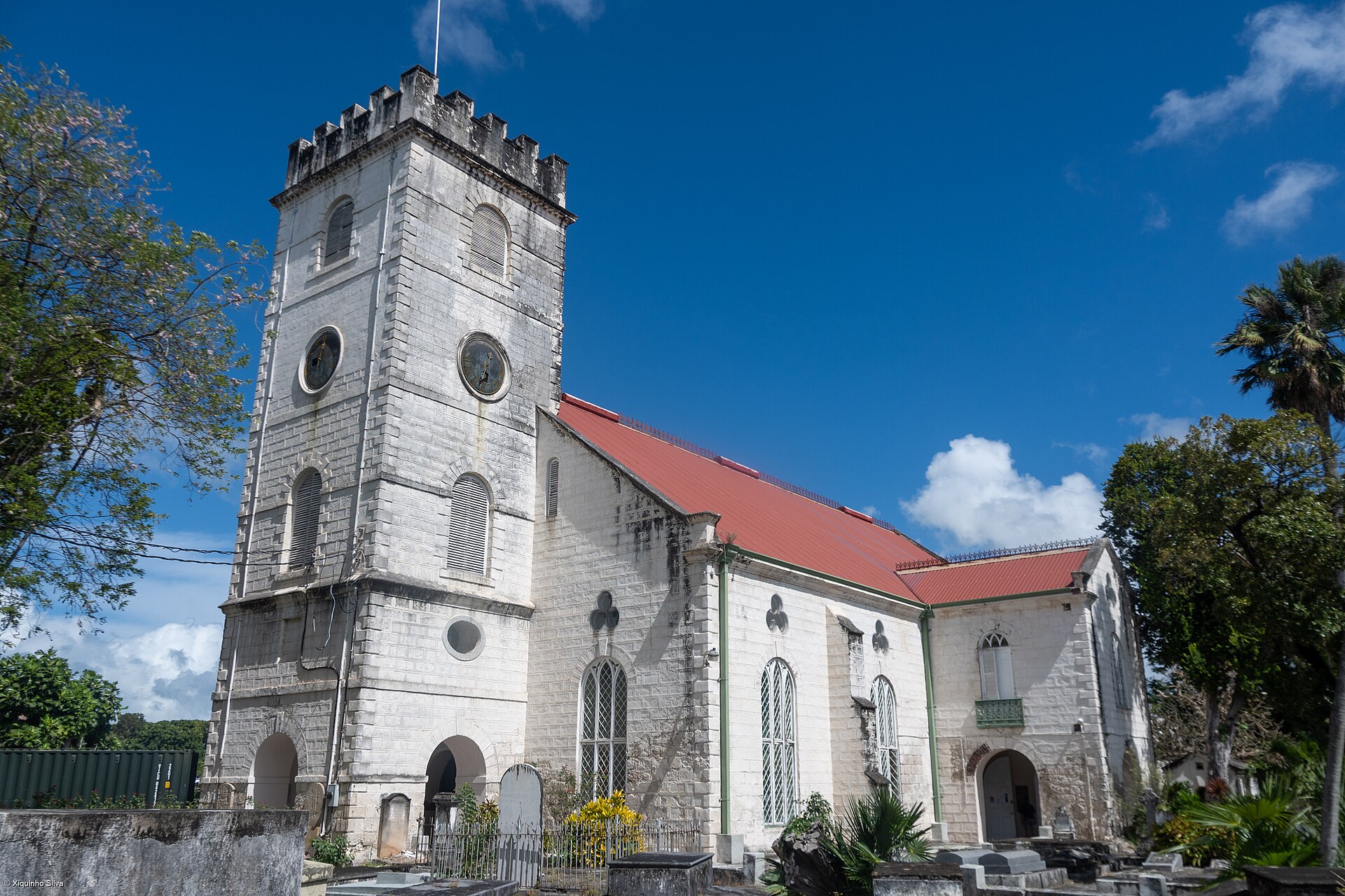 A street view in Bridgetown, Barbados