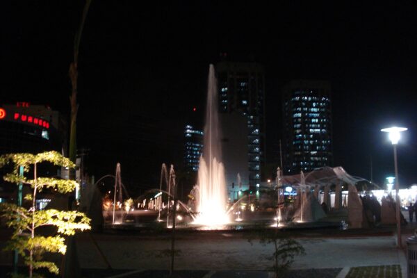 Port of Spain at night, Trinidad and Tobago