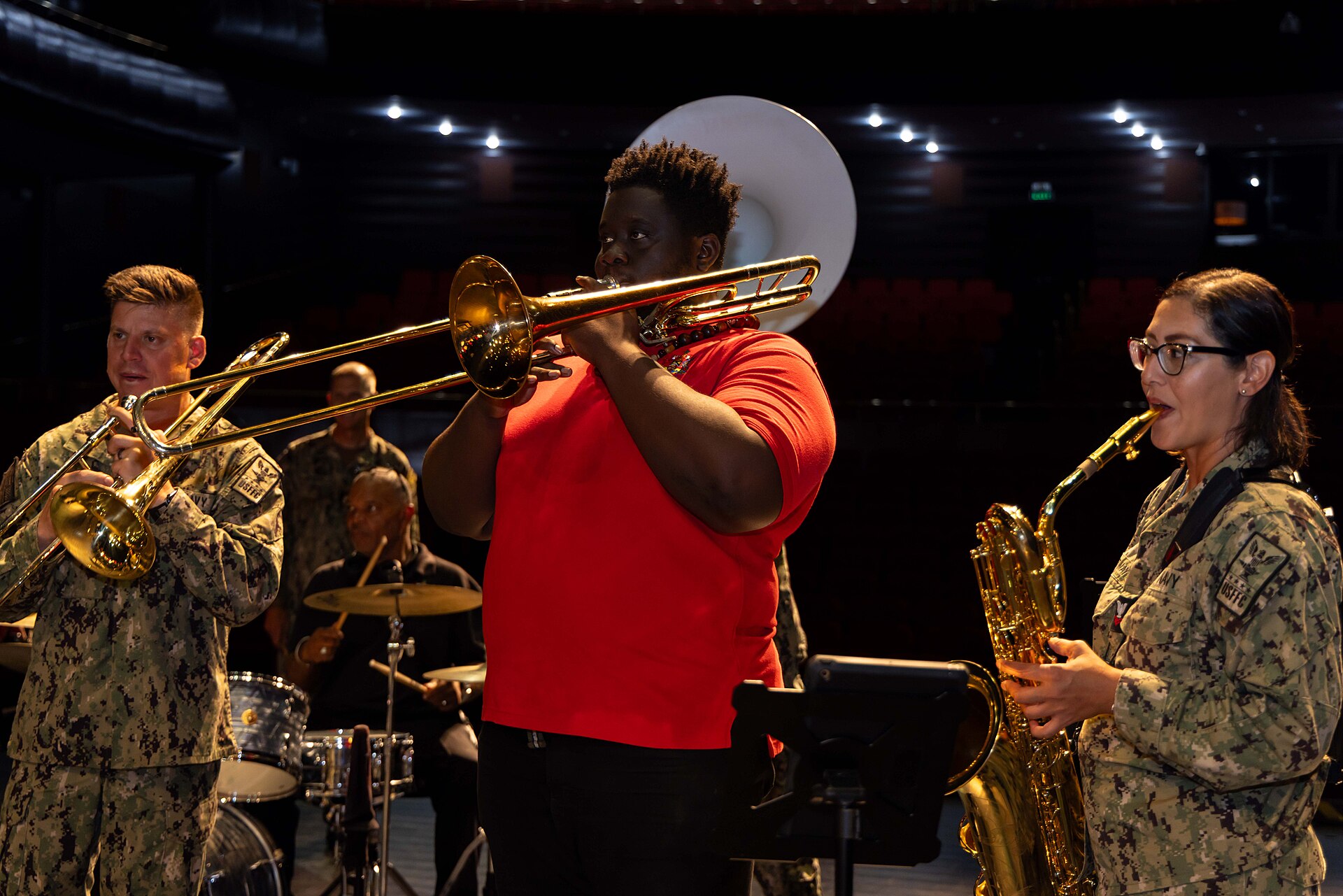 A concert inside the Academy for the Performing Arts in Port of Spain