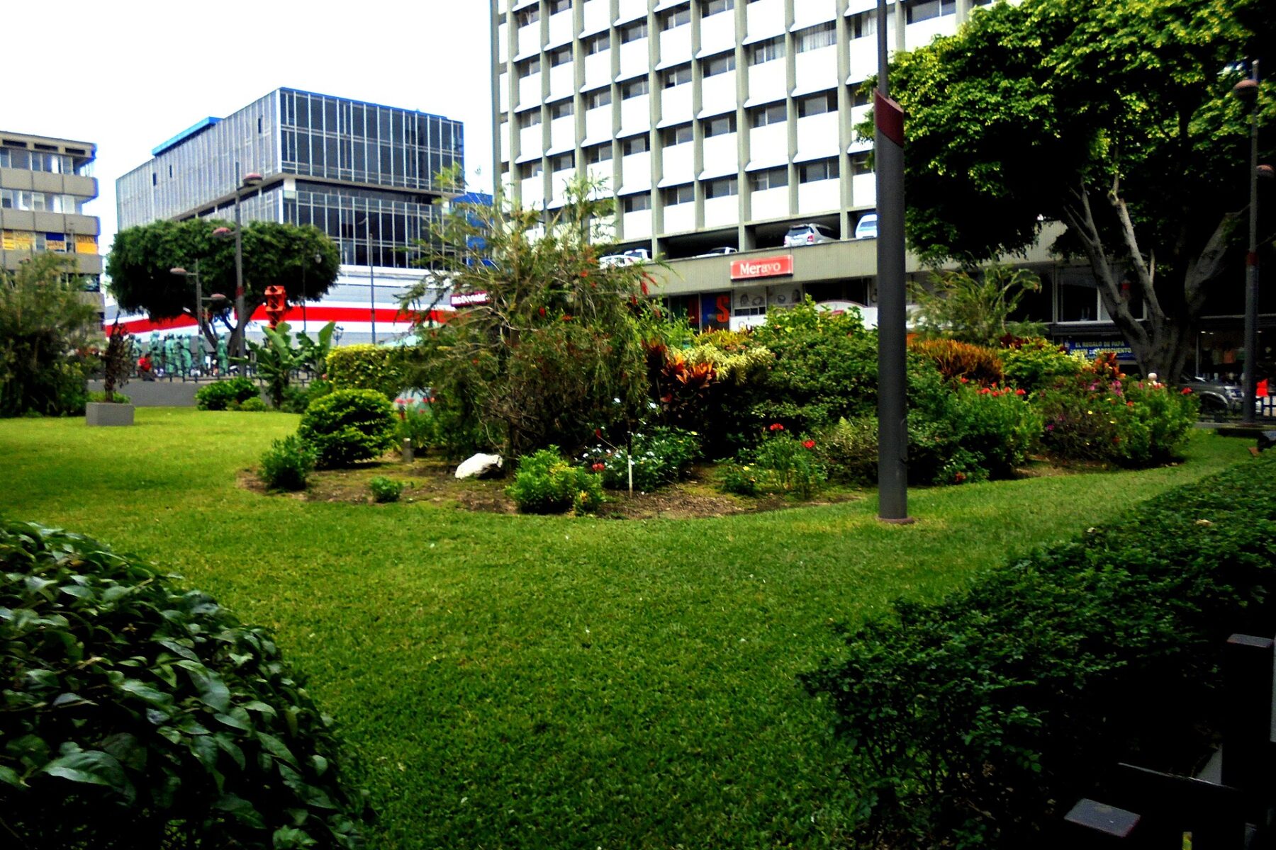 The gardens outside the Central Bank of Costa Rica in San Jose