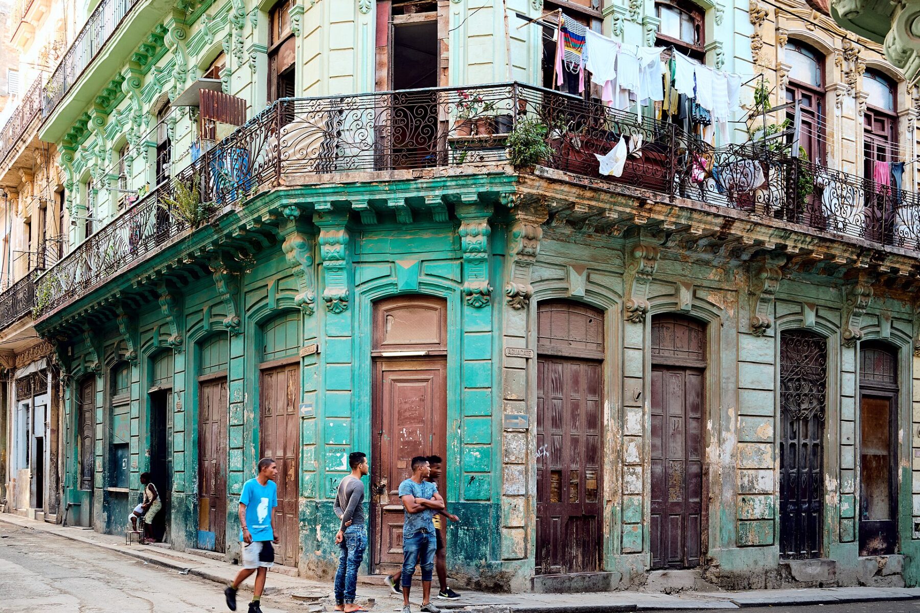 A street of buildings in Havana, Cuba