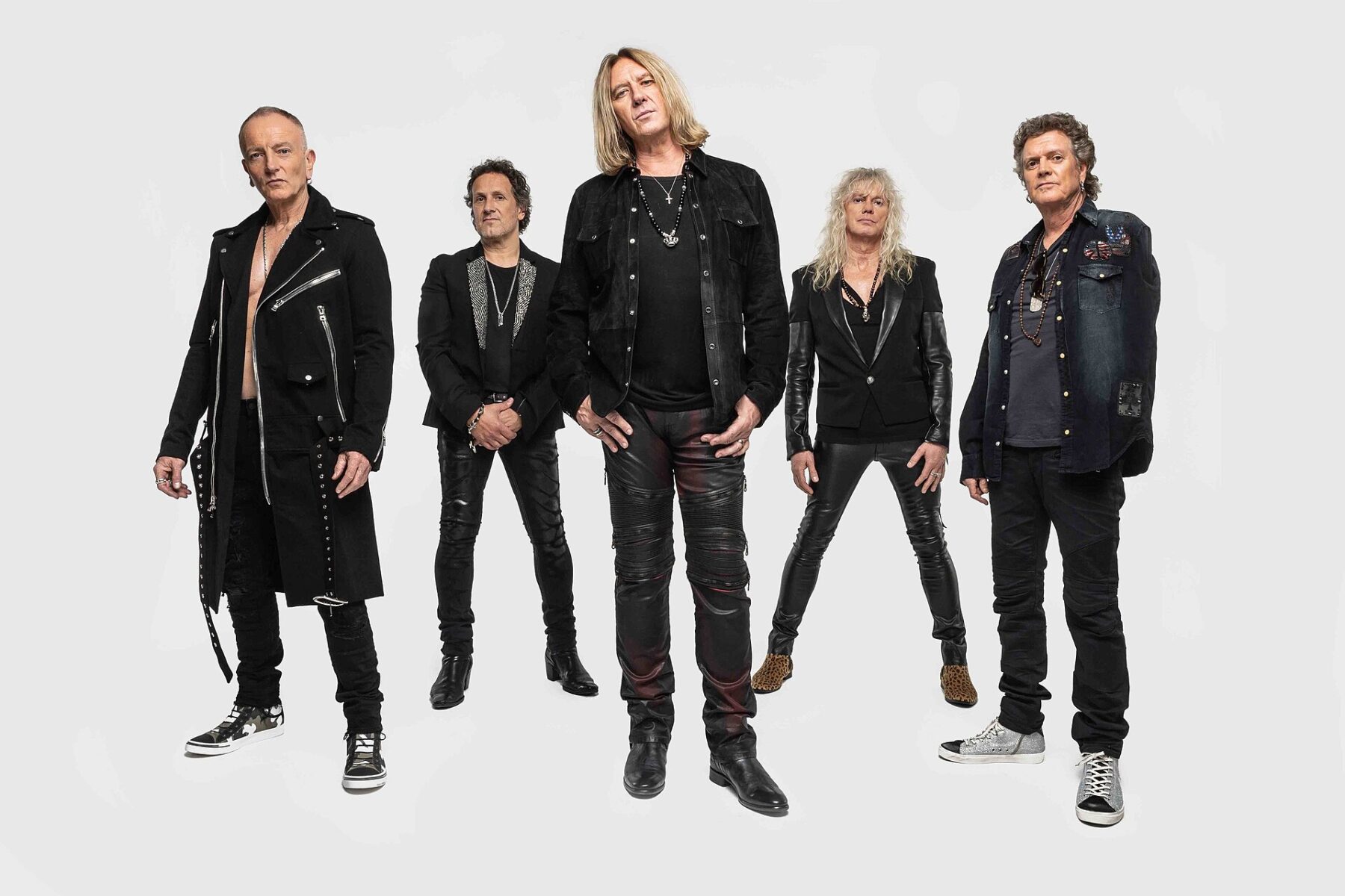 The five members of Def Leppard in a group portrait