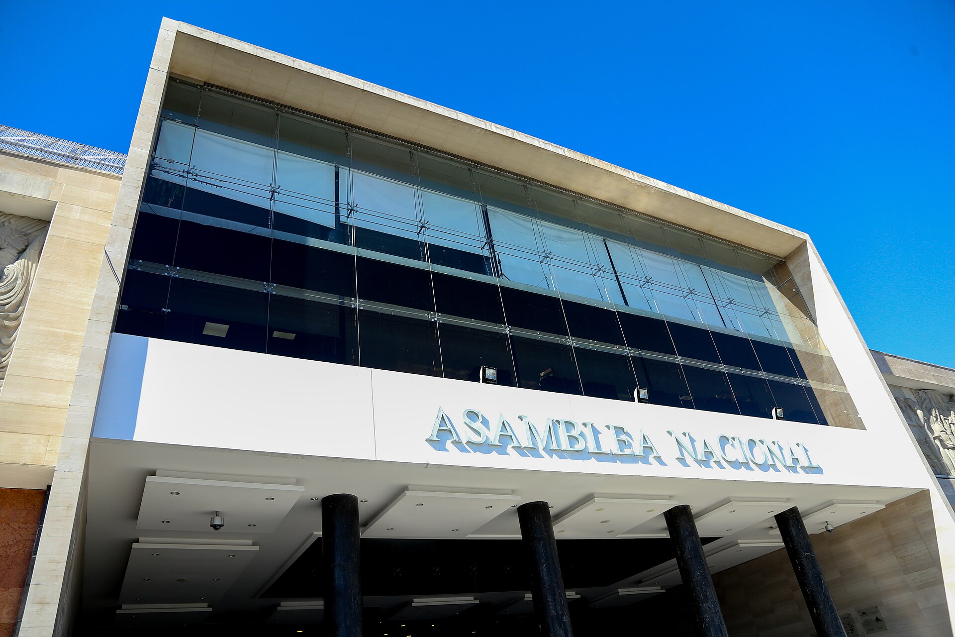 A view of the National Assembly building in Quito, Ecuador