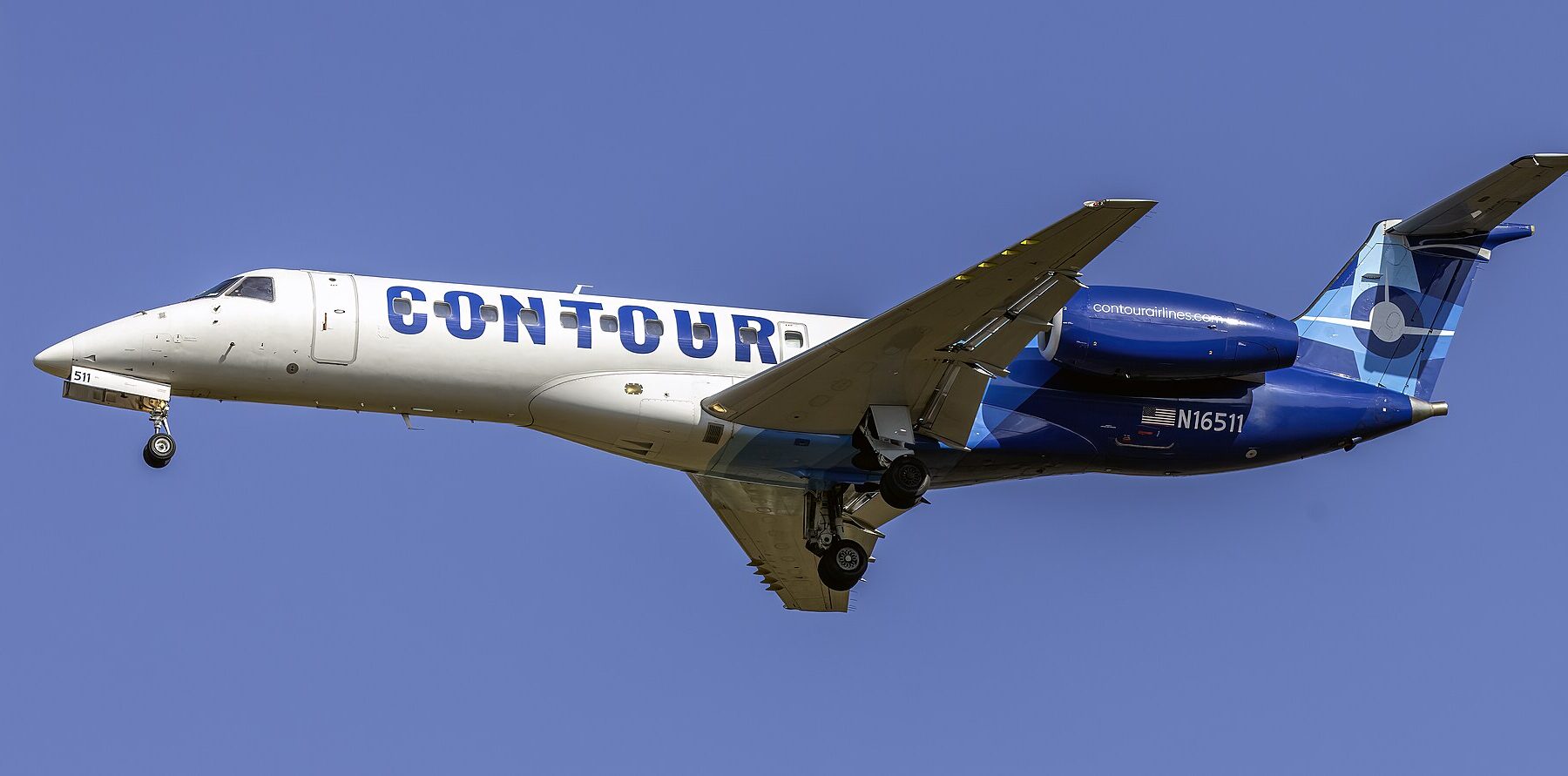 An Embraer regional jet in flight