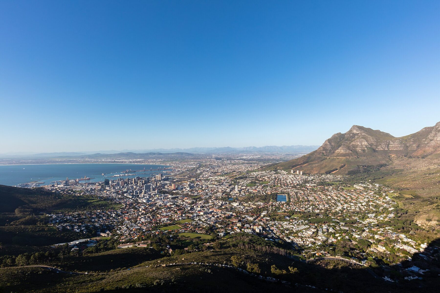 Cape Town with Table Mountain behind