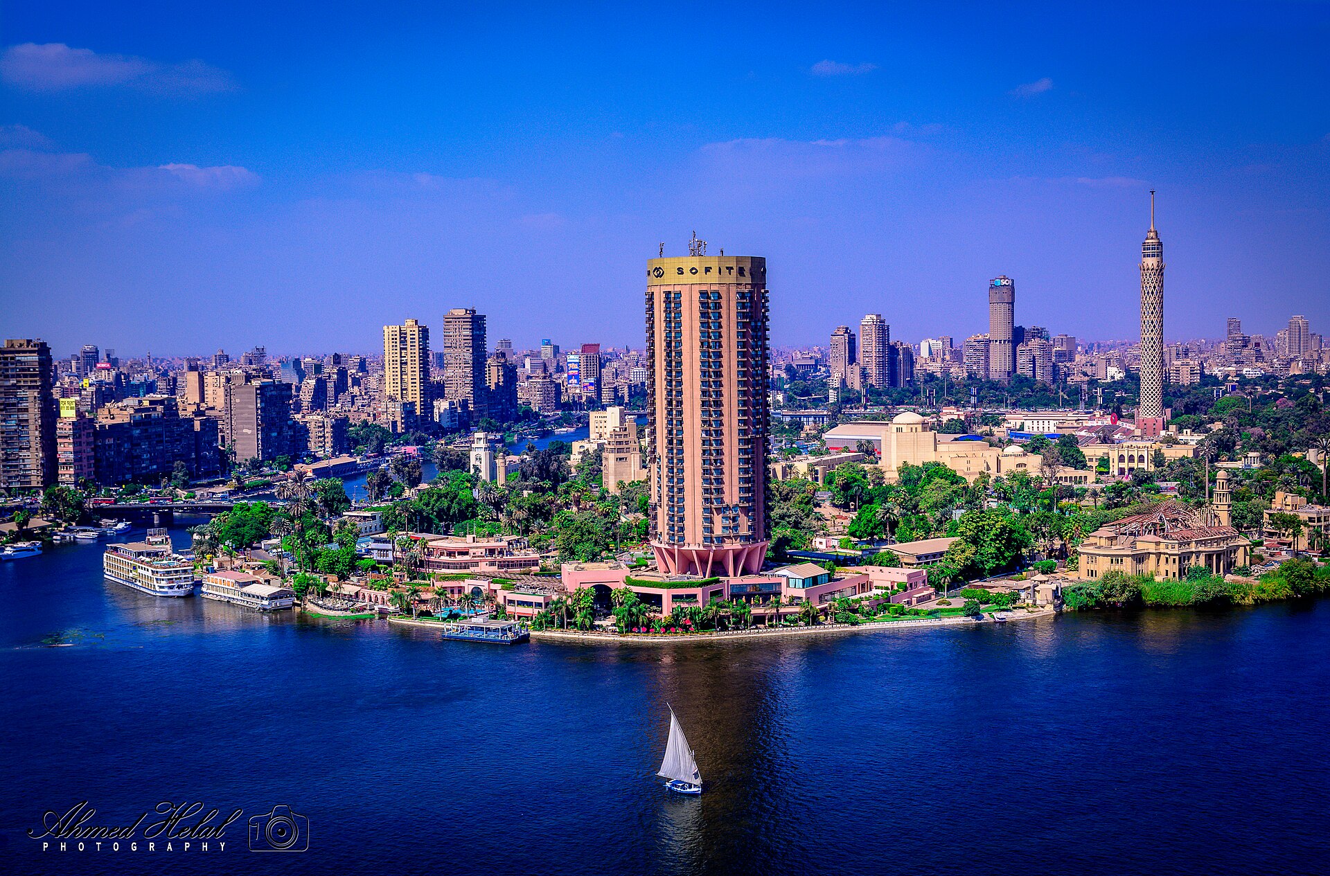 A street scene in central Cairo, Egypt