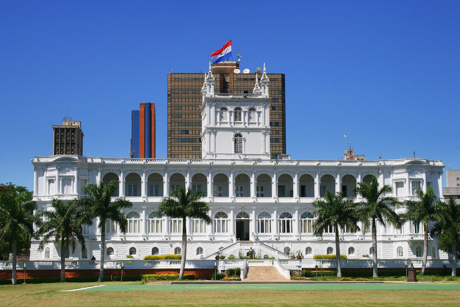 The Palacio de los Lopez, seat of government in Asuncion, Paraguay