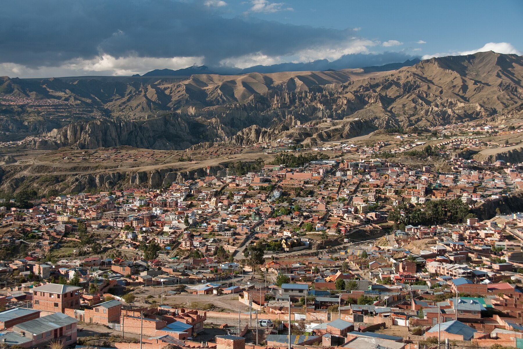 A street in the centre of La Paz, Bolivia