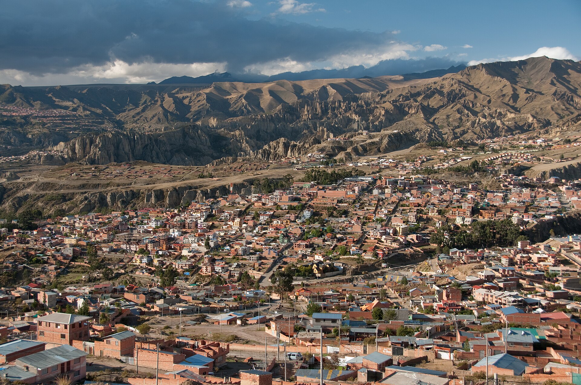 A street in the centre of La Paz, Bolivia