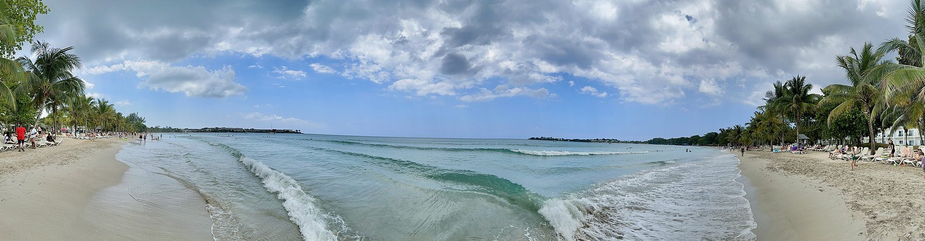 A beach and shoreline at Negril, Jamaica