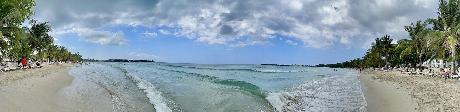 A beach and shoreline at Negril, Jamaica