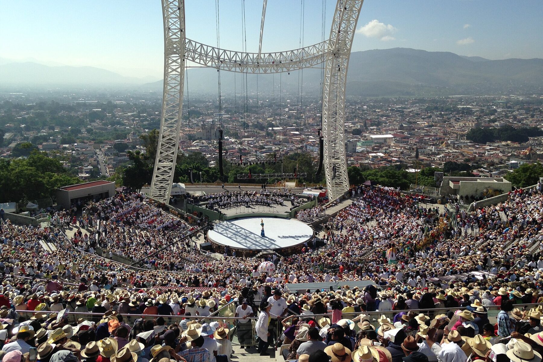 The open-air Guelaguetza auditorium on the hillside above Oaxaca city