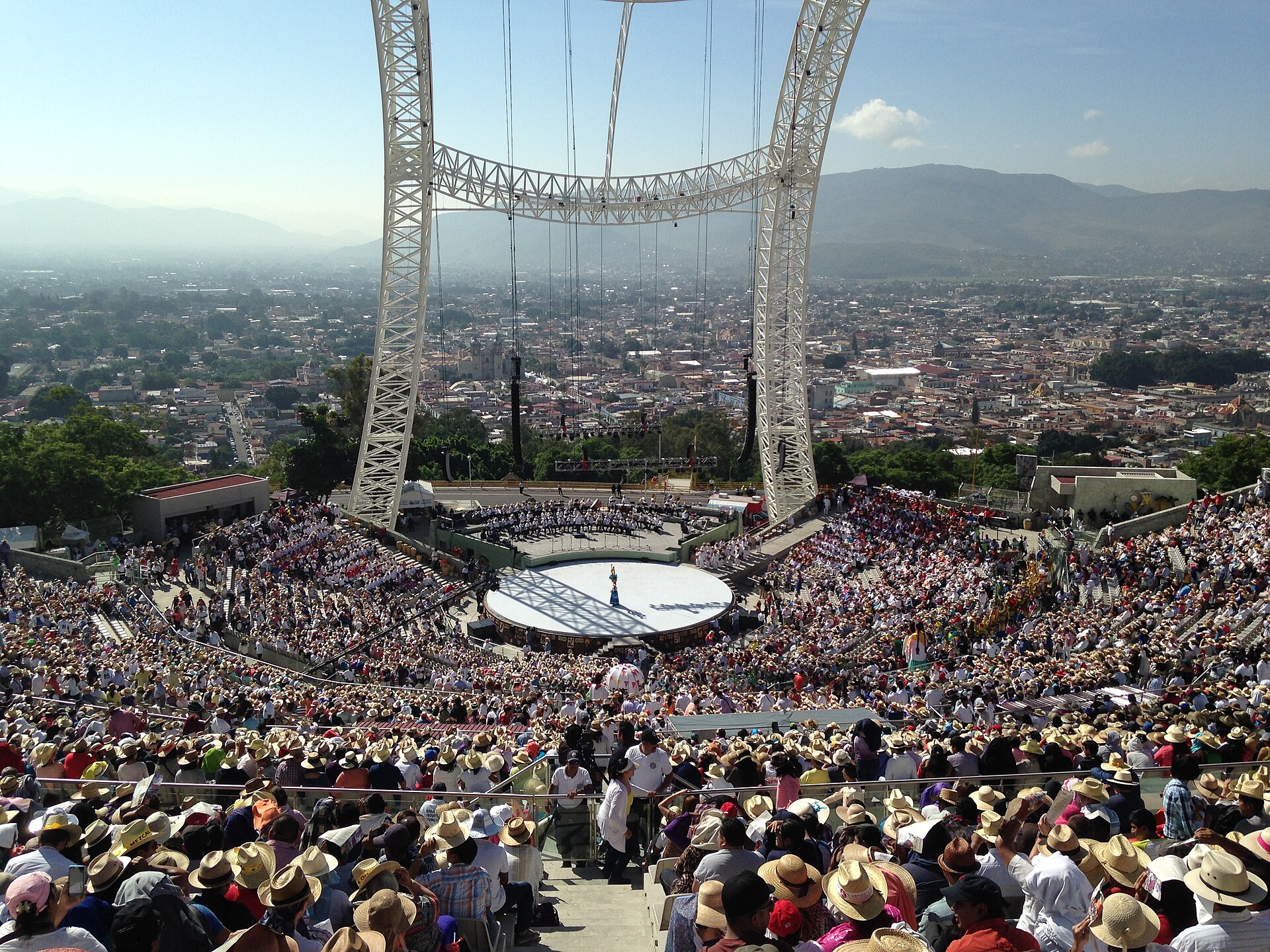 The open-air Guelaguetza auditorium above Oaxaca city