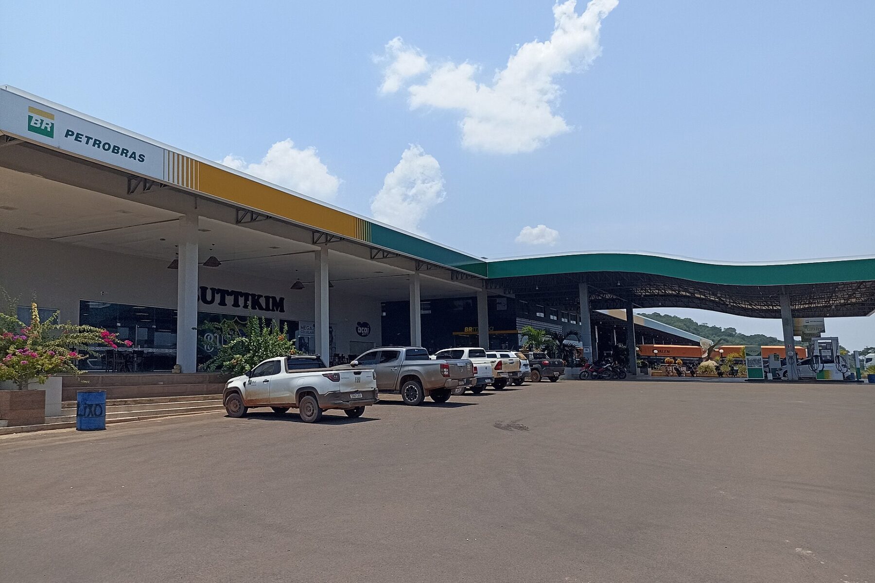 A filling station in Vila Rica, Mato Grosso, Brazil