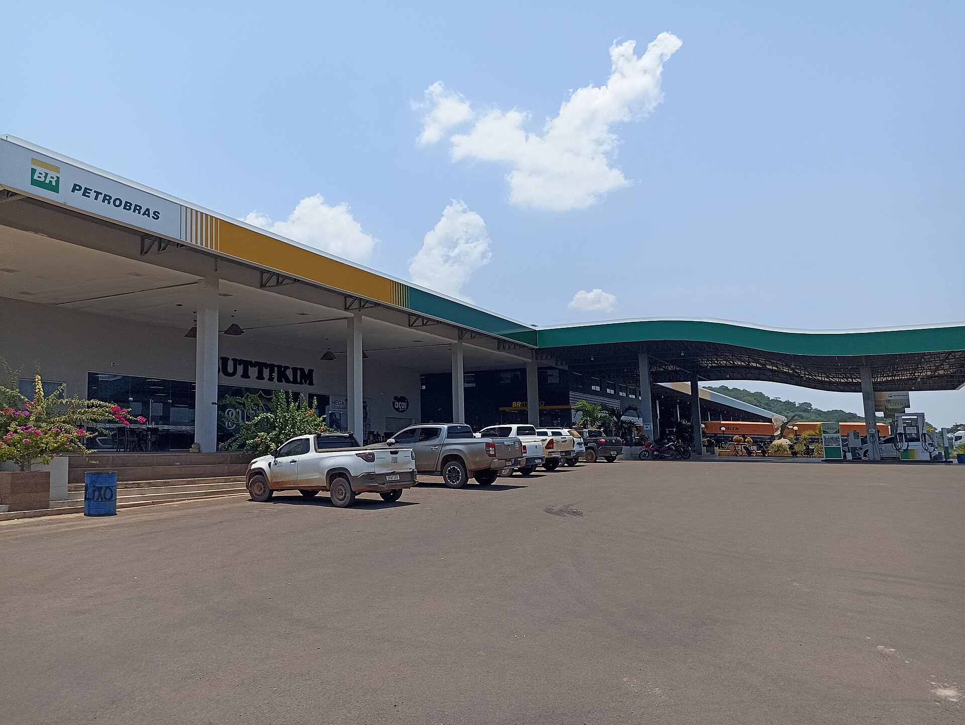 A filling station in Vila Rica, Mato Grosso, Brazil