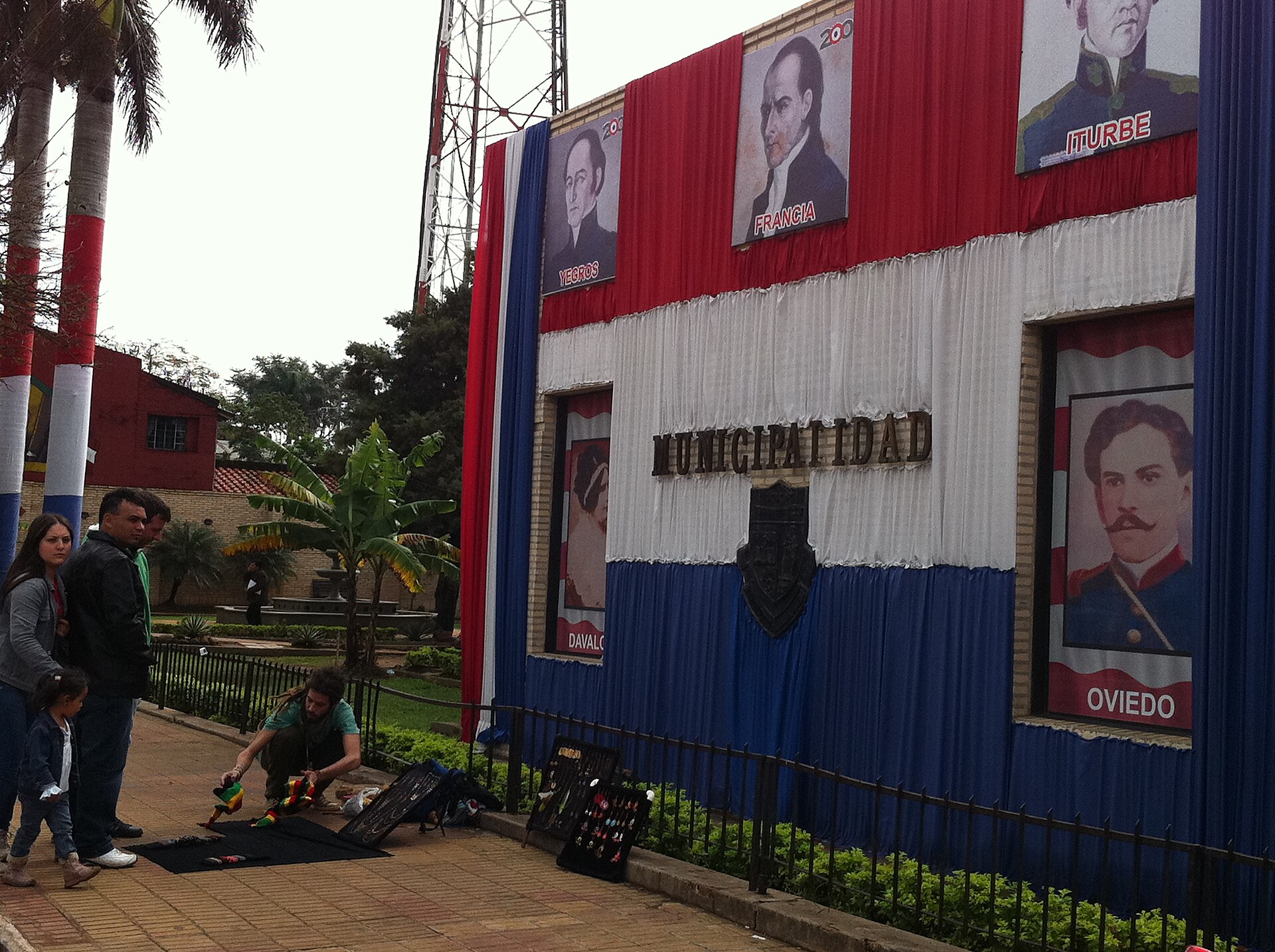 The municipal building of Coronel Oviedo, Paraguay