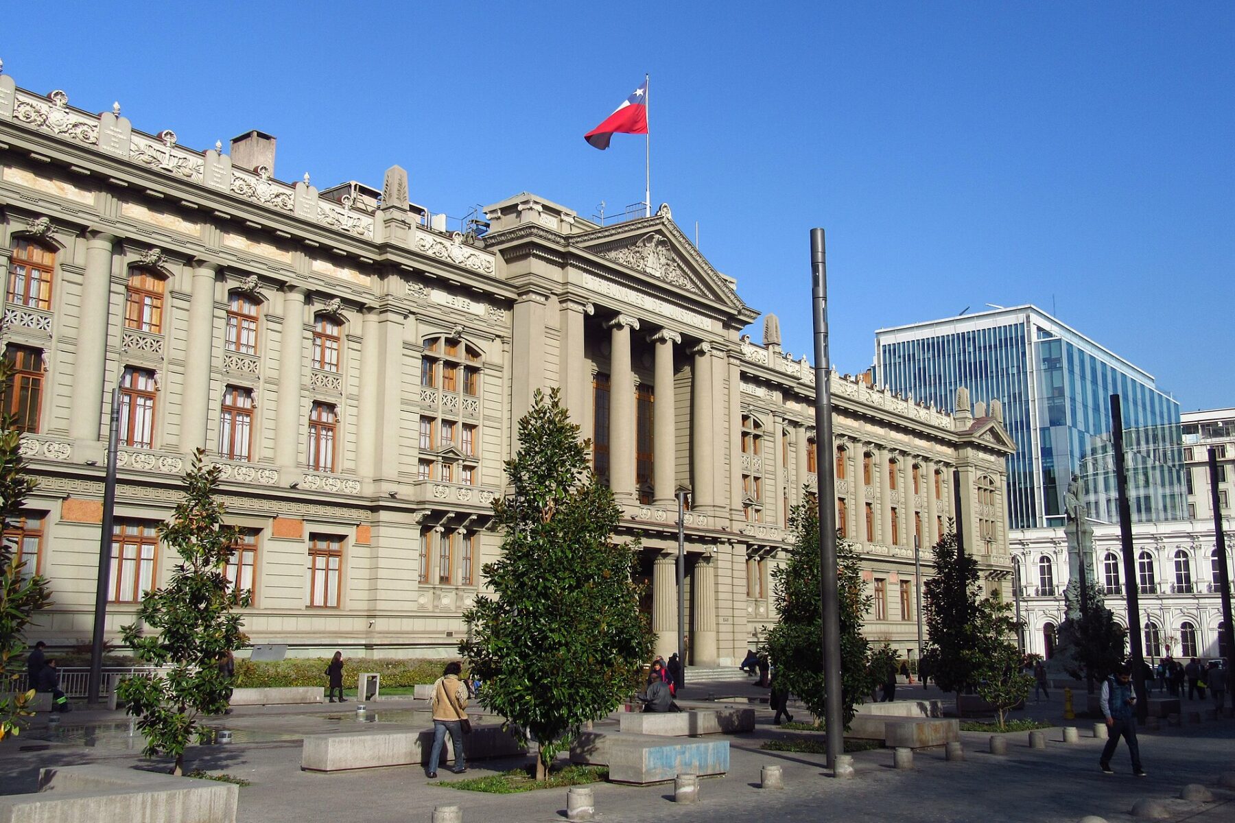 The courts of justice building in Santiago, Chile