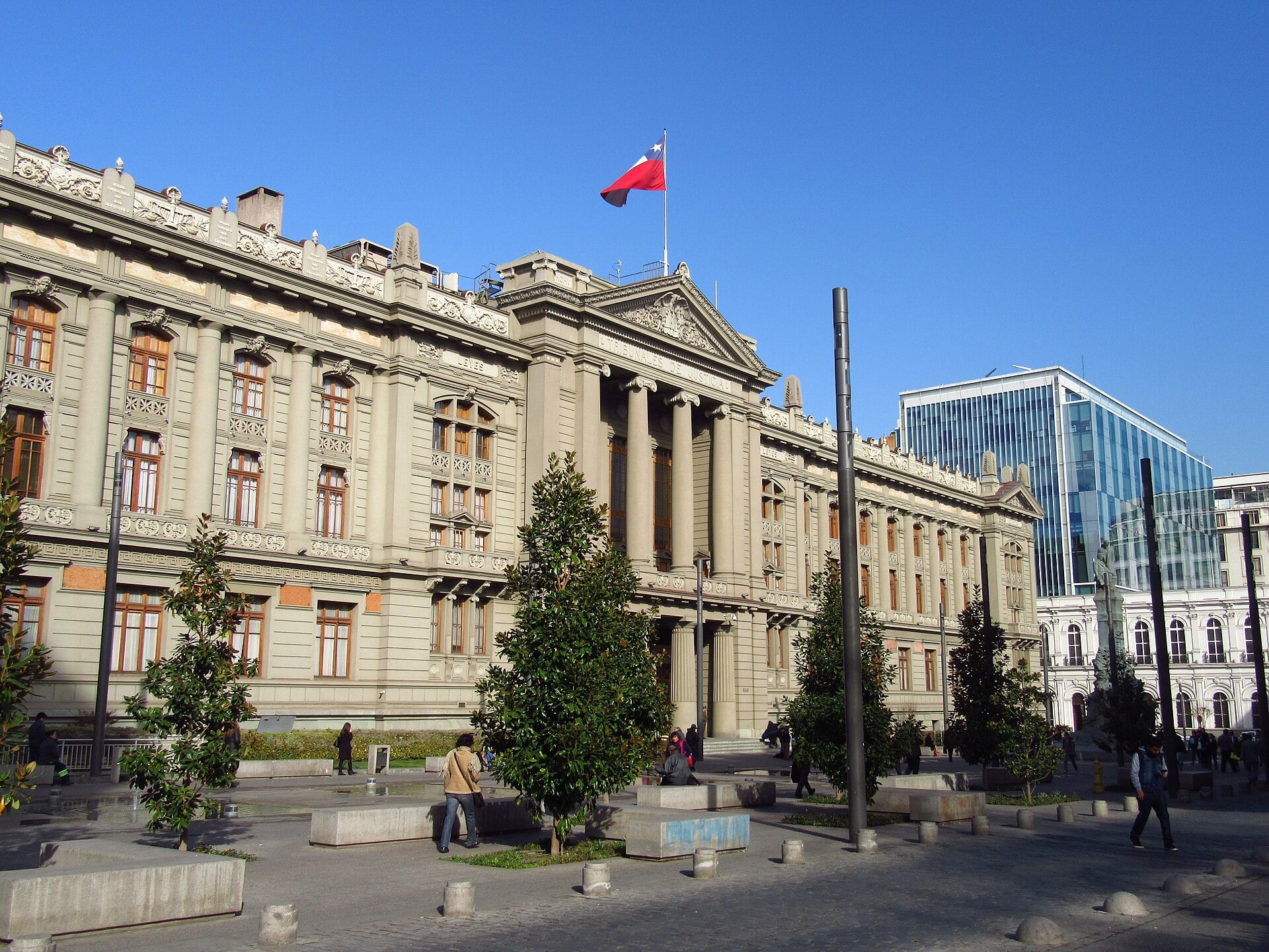 The courts of justice building in Santiago, Chile