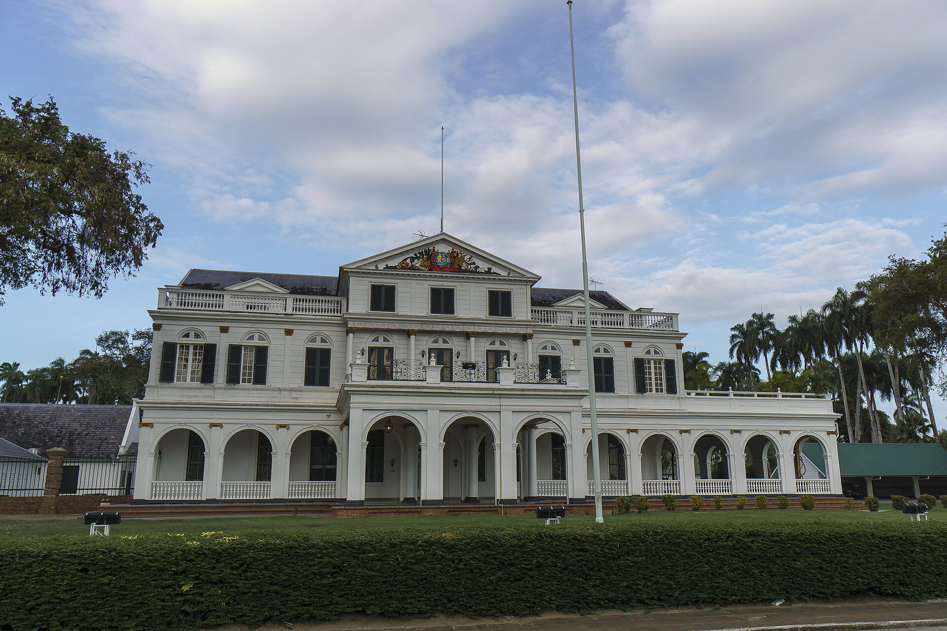 The presidential palace in Paramaribo, Suriname