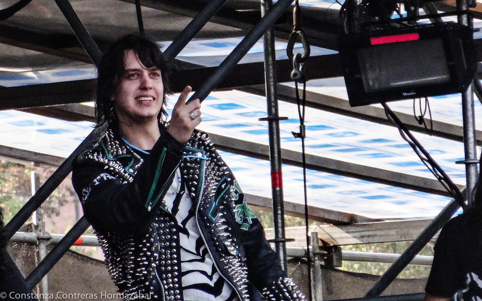 Julian Casablancas of The Strokes on stage