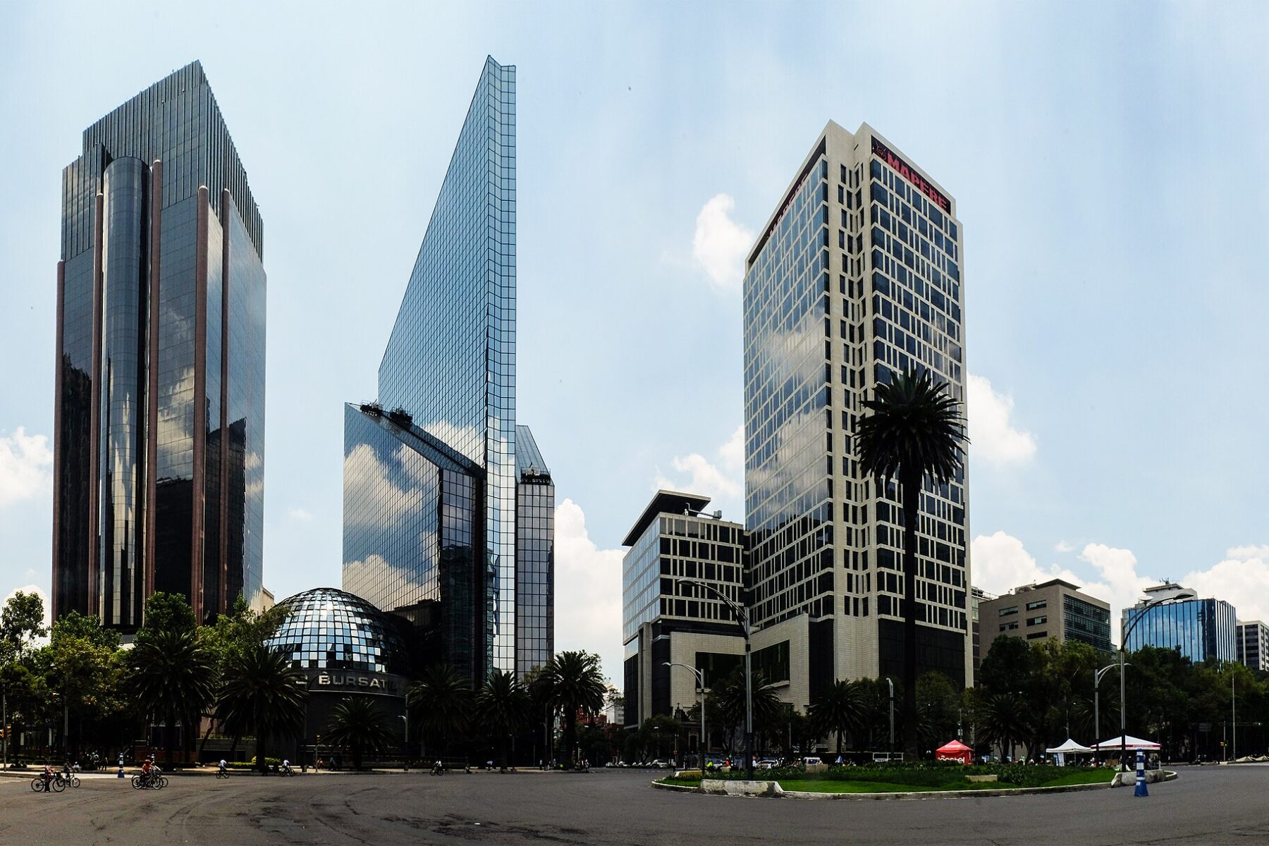 Office towers on Paseo de la Reforma in Mexico City