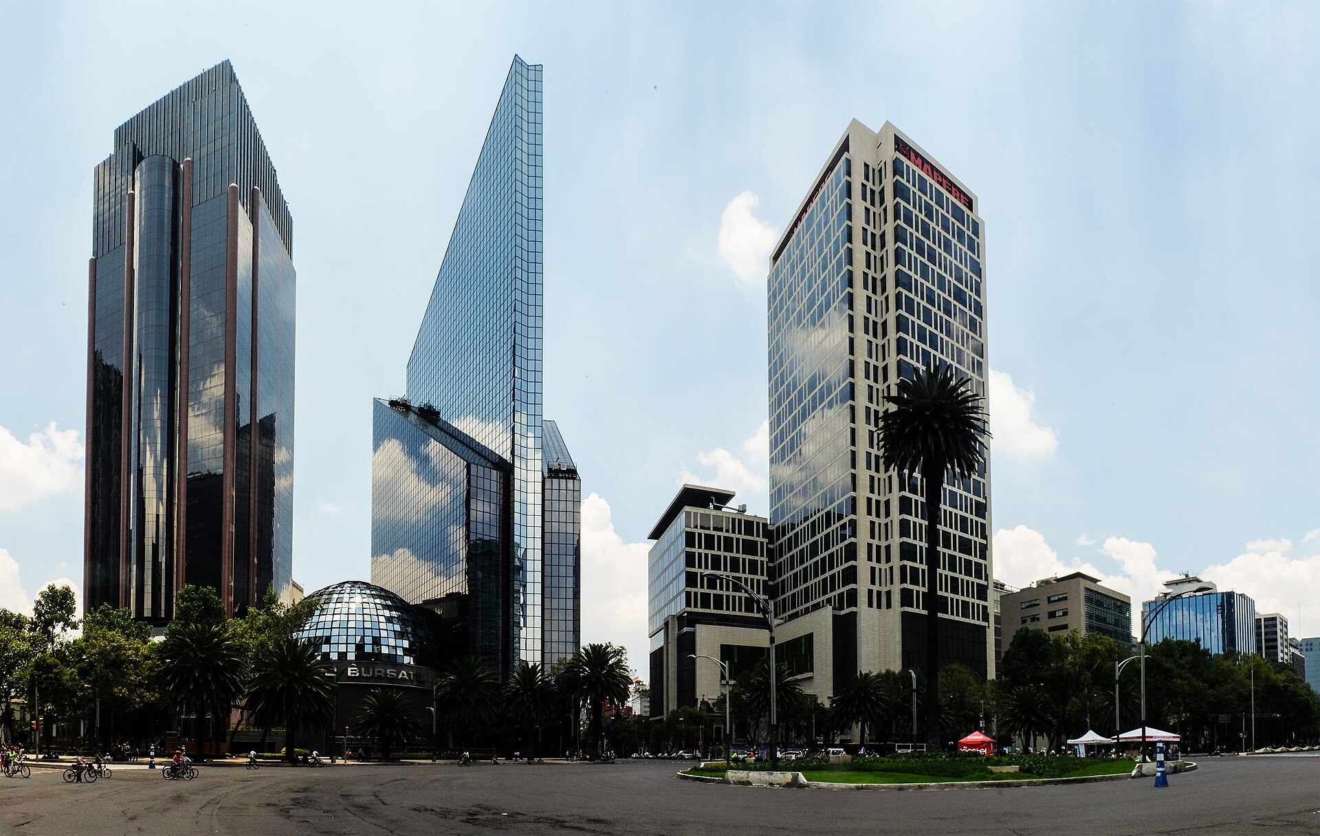 Office towers on Paseo de la Reforma in Mexico City