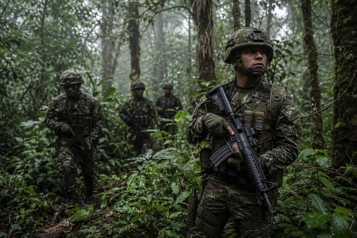 Latin America Defense Monitor: Colombian soldiers search jungle terrain during hostage recovery operations
