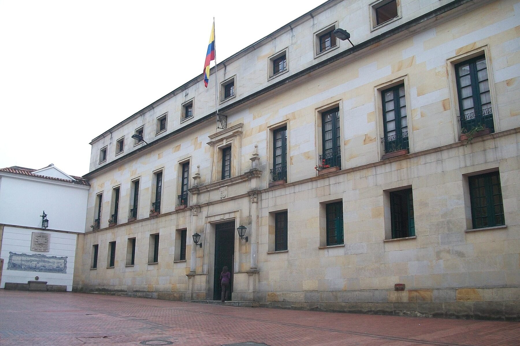 The Palacio de San Carlos in Bogota, the seat of Colombia's Foreign Ministry, with the national flag flying