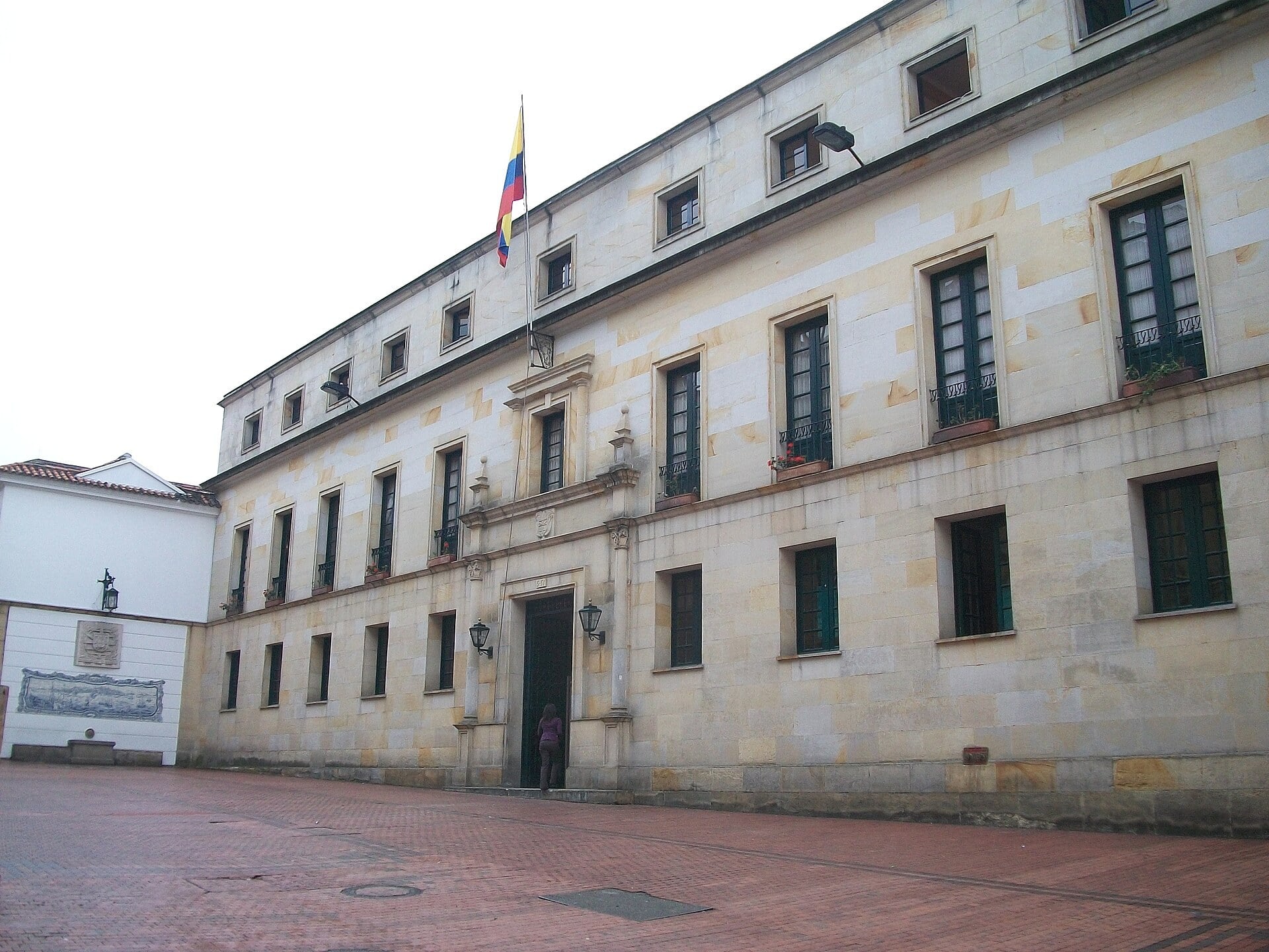 The Palacio de San Carlos in Bogota, the seat of Colombia's Foreign Ministry, with the national flag flying