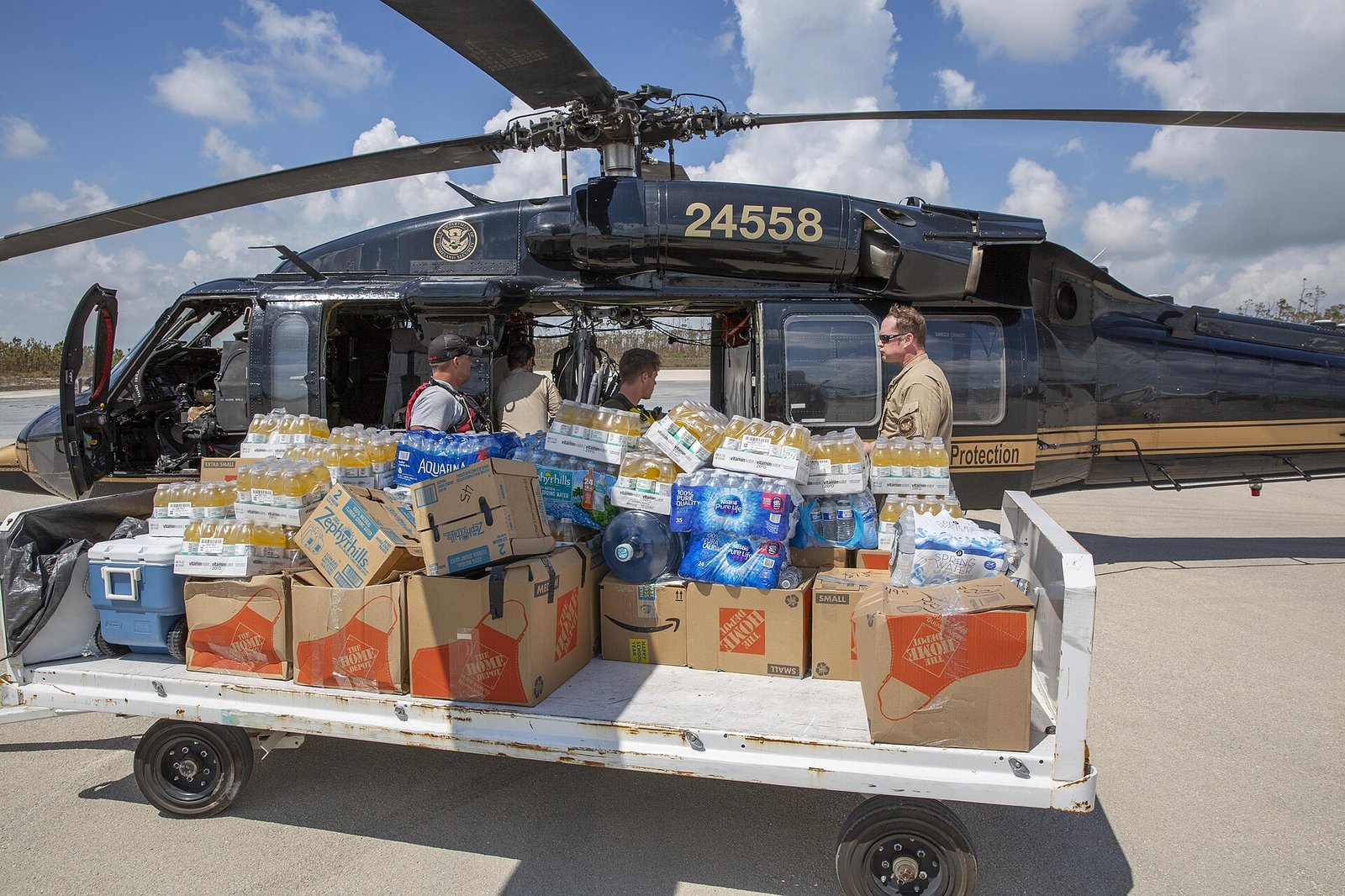 US relief supplies delivered to Abaco after Hurricane Dorian in 2019