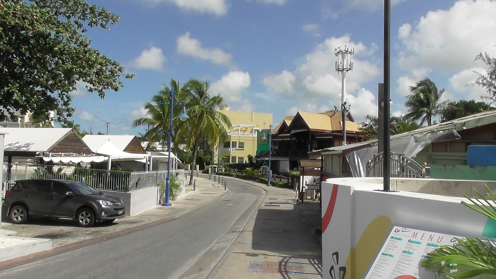 Street in St Lawrence Gap, the nightlife strip on the south coast of Barbados