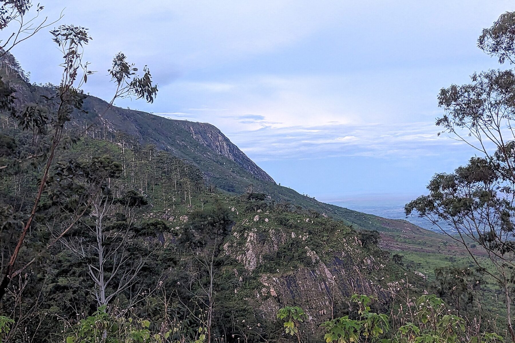 Malawi explained — the Zomba Plateau escarpment in southern Malawi