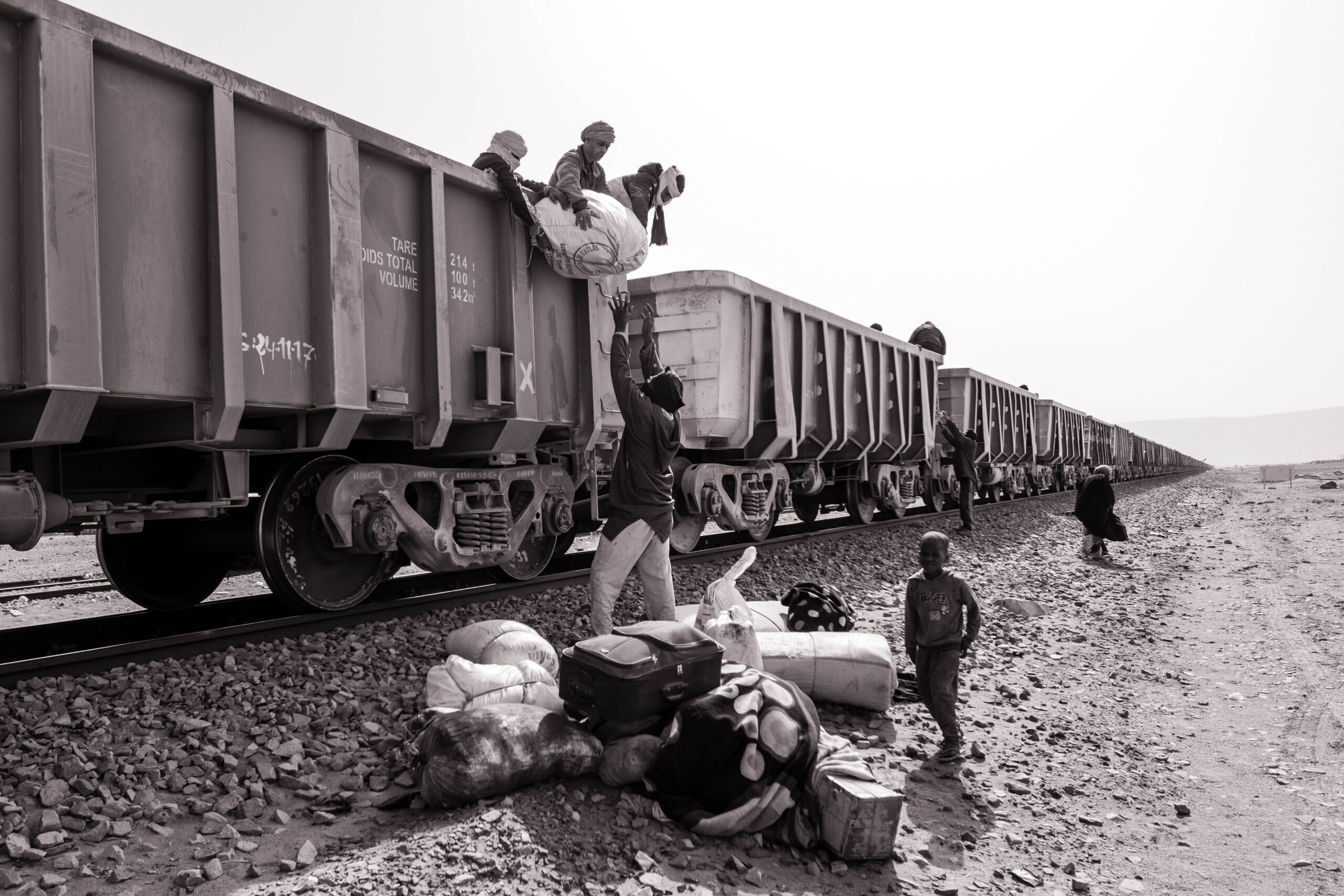 Mauritania GTA gas — the iron ore train near Choum in the north