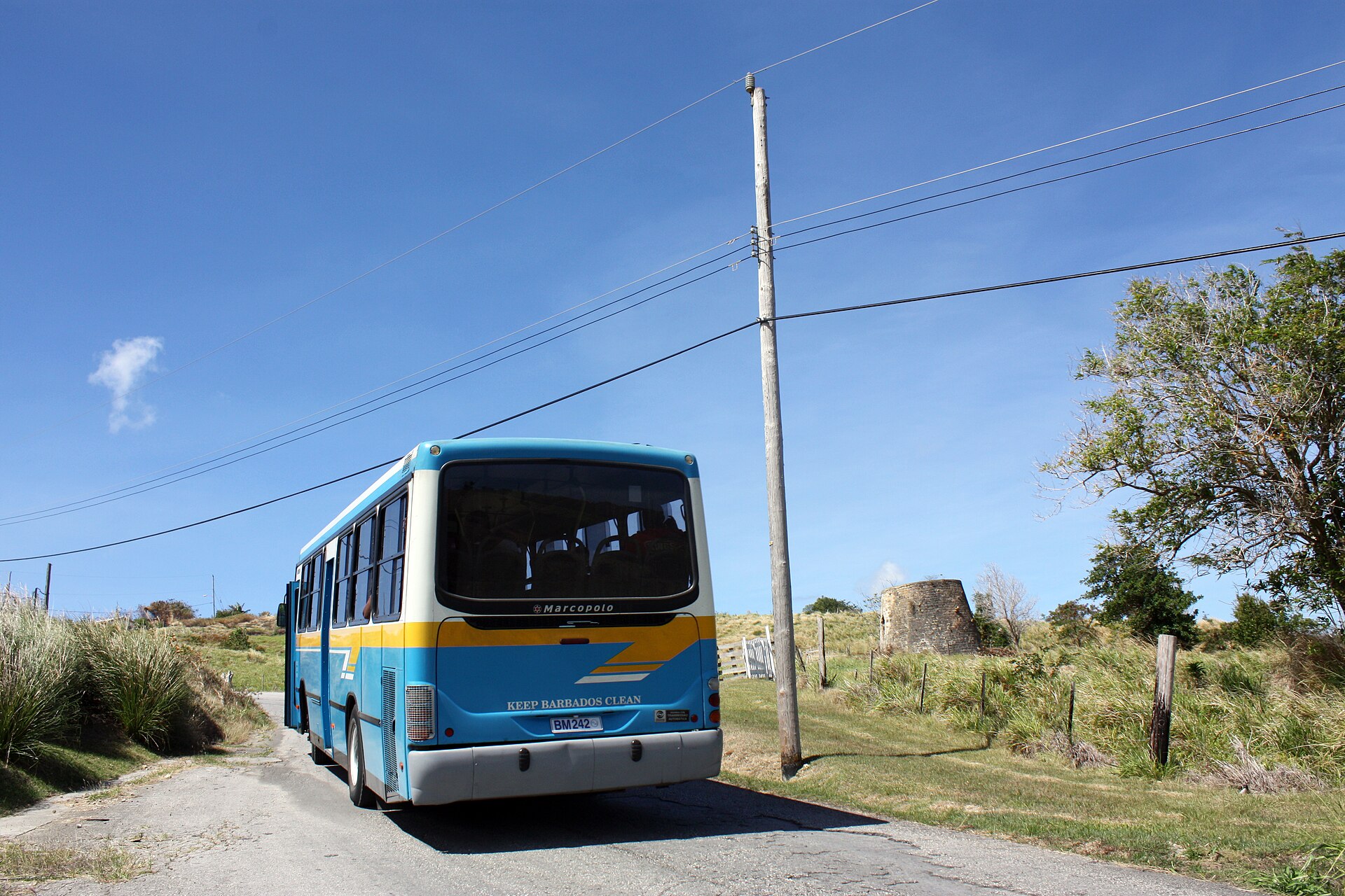 Moving to Barbados — a Transport Board bus on a country road in St Andrew, driving on the left