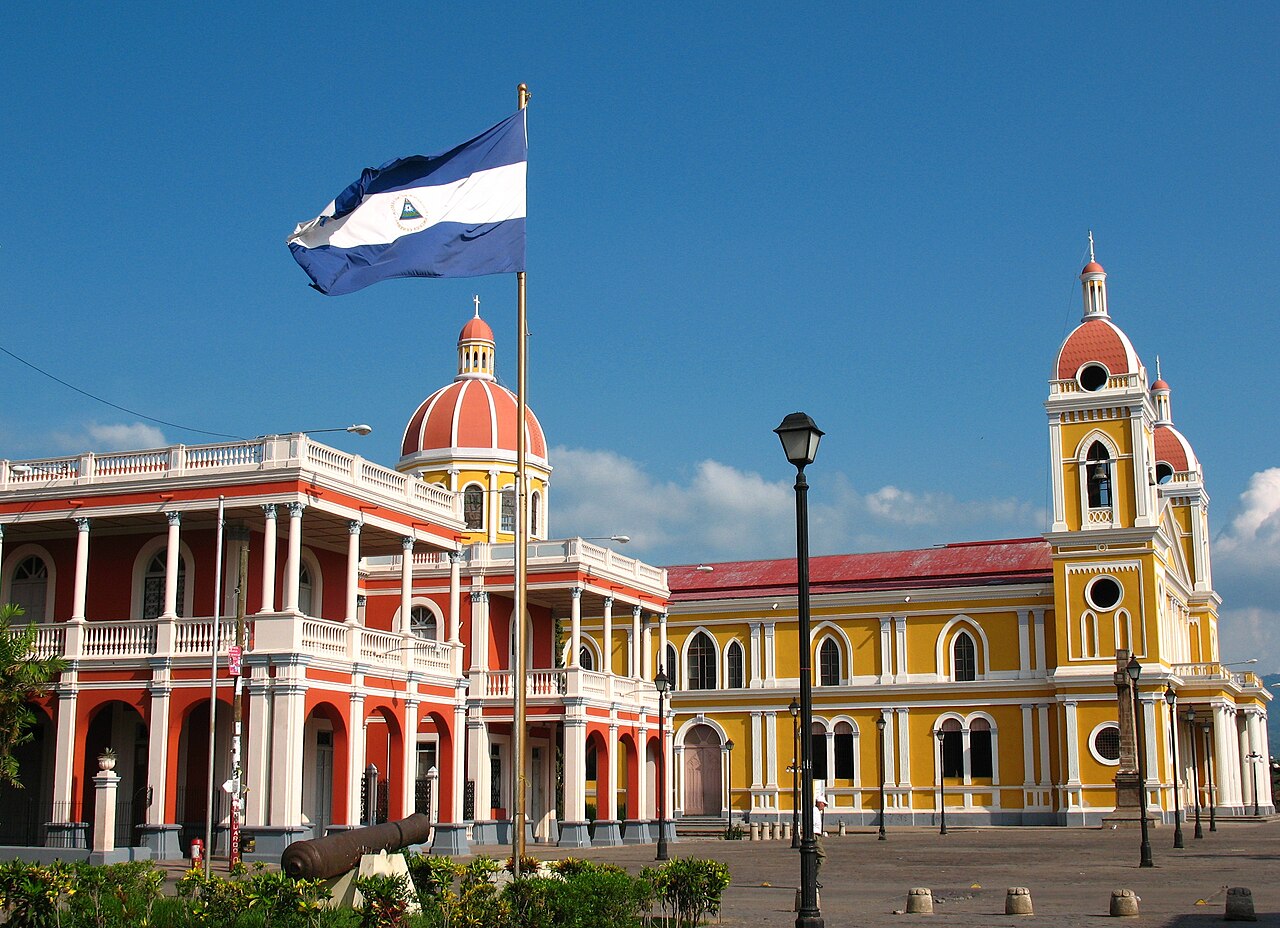 Moving to Nicaragua 2026 — the colonial plaza and cathedral of Granada
