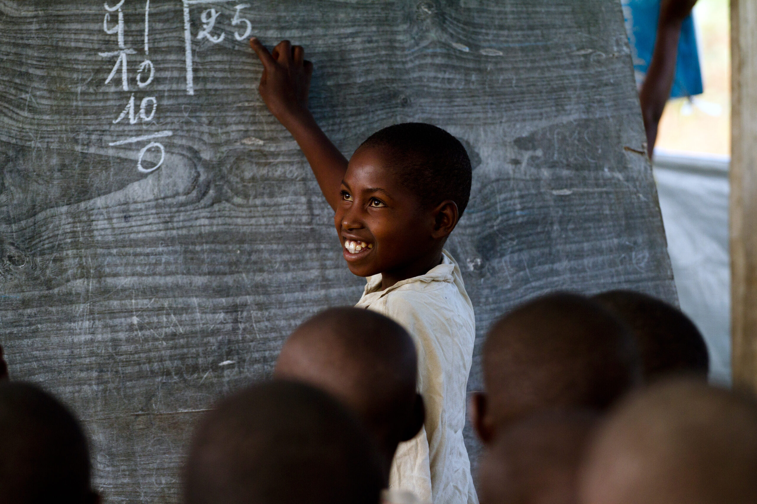 Congo school fees — a lesson at a primary school in north-eastern DR Congo
