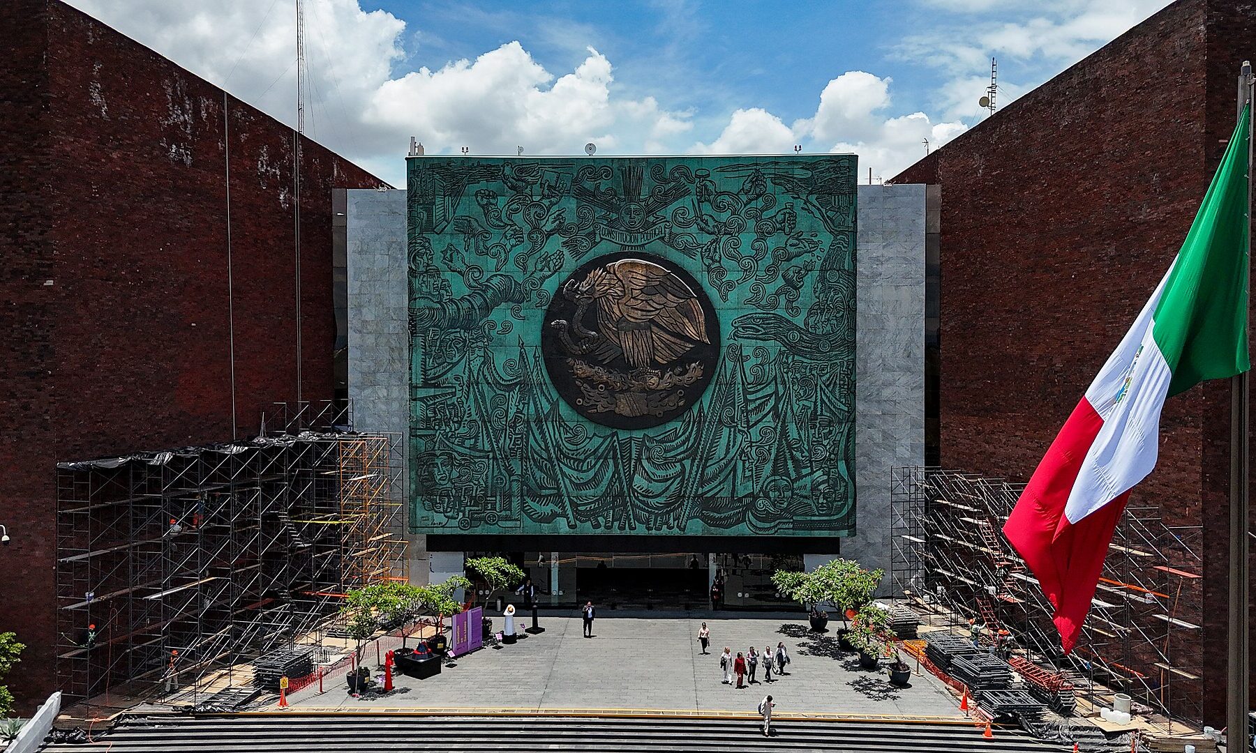 Aerial view of the Palacio Legislativo de San Lázaro, Mexico's Chamber of Deputies